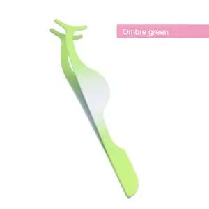 Pinzas para pestañas de acero inoxidable, aplicador de pestañas de agarre, pinzas para pestañas de volumen de alta calidad - Product Image 5