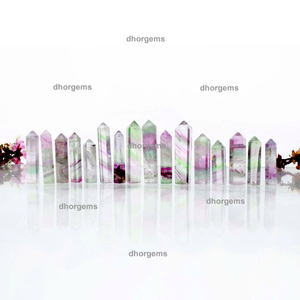 Colgante de Cristal de Fluorita Arcoíris, Gema Natural de Doble Terminación, Torre de Fluorita Azul Verde, Piedra para Joyería Curativa - Product Image 6