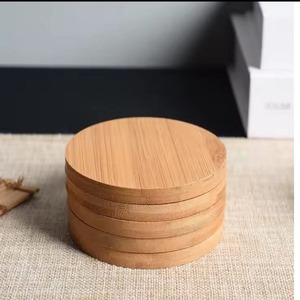 Wholesale Custom Wood Coasters Factory Direct Acacia Cork <b>Bamboo</b> Walnut Beech for <b>Coffee</b> <b>Cups</b> Promotional Coaster Product - Product Image 1