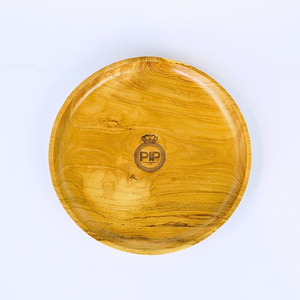 Plateau en bois rond moderne minimaliste élégant sans danger pour servir dans la décoration intérieure cuisine salon rangement de table - Product Image 4