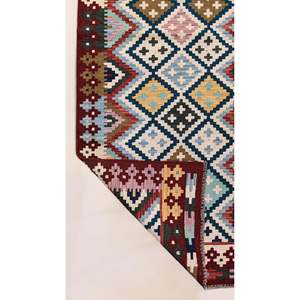 Alfombra Kilim de Maimana, Afganistán, 196 x 79 cm, Alfombras y Conjuntos Tradicionales Afganos - Product Image 2