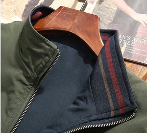 2025 Winter New Men's V-neck Double Sided Motorcycle Jacket PU Leather Slim Fit Solid Color Waterproof Quick Dry Smart Casual - Product Image 3