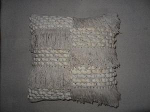 Hand Block Printed Tufted Dhurrie Cotton <b>Linen</b> Boho Geometric Pattern Square Shaped Cushion <b>Cover</b> for Home Decor and Hotels - Product Image 3