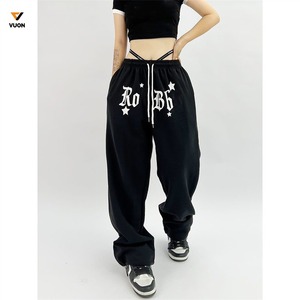 กางเกงขาบานเอวสูงสำหรับผู้หญิงกางเกงเลกกิ้งเอวสูงแบบลำลองสำหรับฟิตเนสเล่นกีฬาปรับแต่งได้ตาม2024 - Product Image 1