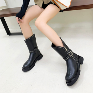 Botas con tachuelas transparentes para mujer, botines coreanos sexys de marca de alta calidad para invierno - Product Image 4