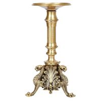 Bougeoir décoratif en métal en laiton AK avec base de dragon en or fini antique pour décor d'hôtel/décor de table à manger