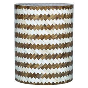 Société inde services personnalisés disponibles Design personnalisé, meubles d'incrustation d'os sur le côté du lit, tabouret d'incrustation d'os Vintage pour la maison - Product Image 4