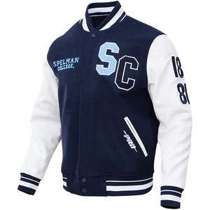 Chaqueta de cuero Varsity personalizada de alta calidad para hombre con parche de logotipo de béisbol y camionero Letterman para la temporada de primavera - Product Image 2