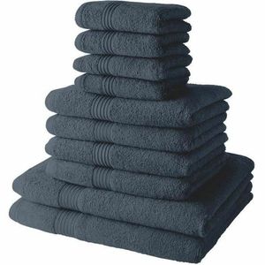 Juego de Toallas de Algodón Azul Océano de Lujo TODAY, 10 Piezas, Secado Rápido, Toallas de Baño y para la Cara, Color Sólido con Alta Resistencia del Color - Product Image 1