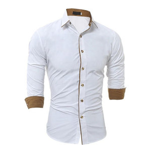 Chemises décontractées pour hommes de qualité supérieure, style streetwear, 100% coton, respirantes, écologiques, séchage rapide, manches régulières - Product Image 1