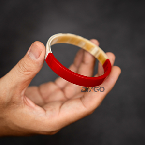 Juego de Pulseras de Cuerno de Búfalo Natural de Diseño Bohemia, Brazaletes de Moda, Artesanía de Lujo de Vietnam, 1 cm, Venta al por Mayor - Product Image 6