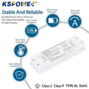 100-120Vac 20W-60W Slim <span class=keywords><strong>Dimmable</strong></span> <span class=keywords><strong>LED</strong></span> Drivers Transformateurs 12V/<span class=keywords><strong>24V</strong></span> Alimentation à découpage ultra-mince pour bandes <span class=keywords><strong>LED</strong></span> - Product Image 5