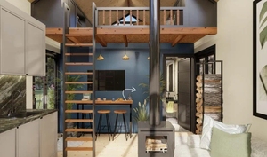 Maison en kit moderne et écologique en bois avec chambre, salle de bain et cuisine (468 pieds carrés) + LIVRAISON GRATUITE POUR TOUTES LES PERSONNES - Product Image 3