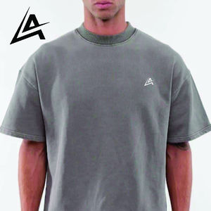 Men 100% Cotton Oversize <b>T</b> <b>Shirt</b> Mock Neck Heavyweight Oversized <b>Boxy</b> <b>t</b> <b>Shirt</b> - Product Image 1