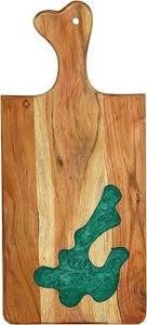 Aaliyan Impex Exports Planche à découper en résine époxy et bois pour charcuterie Style artistique Cuisine et usage domestique - Product Image 5