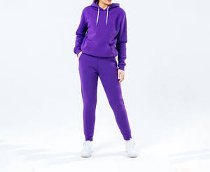 Survêtement pour femmes surdimensionné en gros Logo personnalisé complet Ensemble de survêtement pour femmes 2 pièces Survêtements de sport pour l'extérieur Survêtement en coton - Product Image 1
