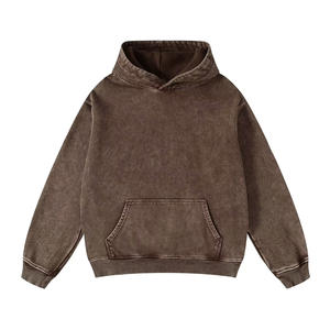 Sudadera con capucha bordada desgastada para hombre con estilo de ropa callejera de diseño personalizado - Product Image 4