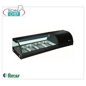 Equipo de Refrigeración para Cocina Comercial Forcar, Vitrina para Sushi G-SSS1200, Capacidad para 4 Contenedores GN 1/3, 40 mm de Altura - Product Image 1