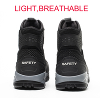 OEM & ODM Chaussures de travail de sécurité légères et respirantes Bottes de travail antidérapantes à bout en acier pour hommes avec anti-crevaison