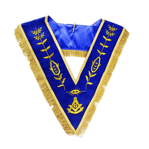 Alta calidad Masonic Regalia Blue Lodge Bordado a mano Collares masónicos Master Mason Collar para la venta - Product Image 1