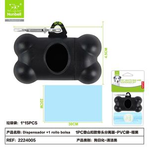 1 rouleau de sacs à excréments pour chien avec distributeur pour l'élimination des déchets d'animaux - Product Image 3