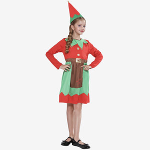 Nhà Máy Chuyên Nghiệp Trẻ Em Kỳ Nghỉ Bên Giai Đoạn Ăn Mặc Trang Phục Giáng Sinh Phong Cách Elf Trang Phục Màu Đỏ Màu Xanh Lá Cây Thiết Kế Giáng Sinh Elf Trang Phục - Product Image 4