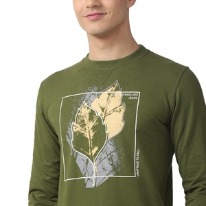 Sudadera de hombre de manga larga de poliéster de gran tamaño personalizada Jersey XS cuello redondo 380-420 GSM algodón personalizado en blanco - Product Image 3