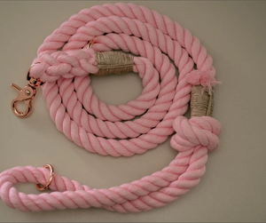 Ombre Braided Cotton Rope Dog Leash Handmade Colored Dog Lead Durable Pet Walking Rope for Medium <b>Large</b> Dogs - Product Image 2