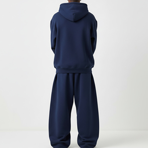 Custom Made Loose Fit Heavyweight 100% Cotton 420 Gsm Boxy Fit Hoodie & Jogging Sweatpants Breathable Fashionable Sweatsuit - Product Image 5