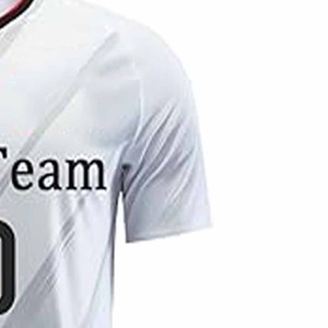 Fabricant personnalisé de maillots de football américains vintage France surdimensionné maille tricotée col en V Crop Boxy Mesh maillot de football pour hommes - Product Image 3