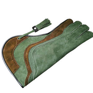Guantes de piel de vaca de halcón de cetrería hechos a medida, gran oferta de servicio OEM, guantes y equipo de piel de vaca de cetrería de 2 capas - Product Image 3