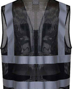 Gilet de sécurité réfléchissant haute visibilité personnalisé en polyester imperméable avec poches multifonctionnelles, vêtement de travail respirant pour l'extérieur - Product Image 5