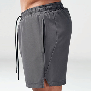 Lightweight Moisture Wicking Fabric Charcoal Essential 5 Inch Shorts with Contour Side Panels and Inner <b>Mesh</b> <b>Pants</b> - Product Image 3