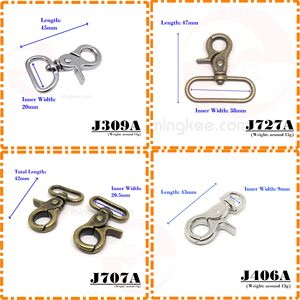 Pièces et accessoires spéciaux pour sacs, fermoir central, crochet de fermeture, quincaillerie de bagage en métal durable avec sangle pour une fermeture sécurisée du sac - Product Image 2