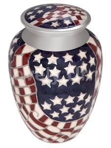 ธงชาติอเมริกัน ทองเหลือง จัดเพลิงศพ ฝังผู้ใหญ่ หรือ โกศเฉพาะสําหรับเถ้ามนุษย์ พร้อมถุงกํามะหยี่ ฟรี - Product Image 3