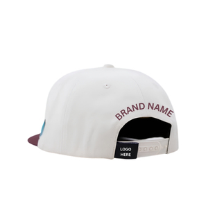 Casquette de golf légère bicolore haute performance, 5 panneaux, anti-humidité, avec logo personnalisé, étiquette tissée, fermeture snapback – Vente en gros - Product Image 5