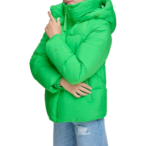 Chaqueta Larga Acolchada Transpirable para Mujer, con Capucha, Cierre de Cremallera, Bolsillo Tipo Canguro, Abrigo de Invierno Cálido y Elegante - Product Image 4