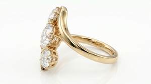 Anillo de Diamantes para Mujer, Corte Brillante Redondo, Joyería Clásica de Compromiso, Diamantes Cultivados en Laboratorio - Product Image 4
