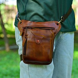 Men's <b>Vintage</b> Waterproof Leather Messenger Crossbody Business Waist Bag LWB-0185 for Mobile <b>Phone</b> - Product Image 1