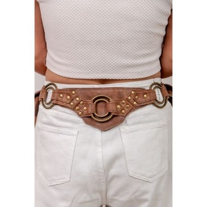 Bolso de motorista de cuero Riñonera Bolsa Cinturones de bolsillo de cuero Cinturón de motocicleta Unisex - Product Image 4