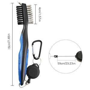 Nettoyeur de rainures de brosse de club de golf Mousqueton en aluminium rétractable de 2 pieds léger et élégant se fixe facilement au sac de golf nouveau - Product Image 5
