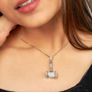 จี้ฮิปฮอปทรงค้อนล็อกเก็ตธอร์ที่สวยงามแบบใหม่925ตามสั่งสีเงินและเพชรโมอิสซาไนต์ที่ยอดเยี่ยม - Product Image 5