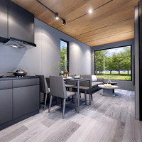 Maison conteneur de 40 pieds, maison conteneur de luxe, structure en acier, villa préfabriquée