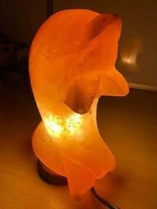 โคมไฟตั้งโต๊ะทรงปลาแกะสลักด้วยมือเป็นมิตรต่อสิ่งแวดล้อมโคมไฟเกลือหิมาลัยคริสตัลพรีเมี่ยมสินค้าหัตถกรรมจากธรรมชาติ - Product Image 2