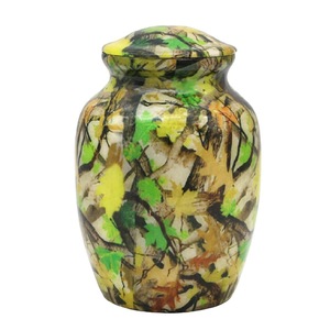 Urnes funéraires en aluminium de haute qualité avec urnes funéraires en métal fini marbre violet pour cendres humaines - Product Image 3