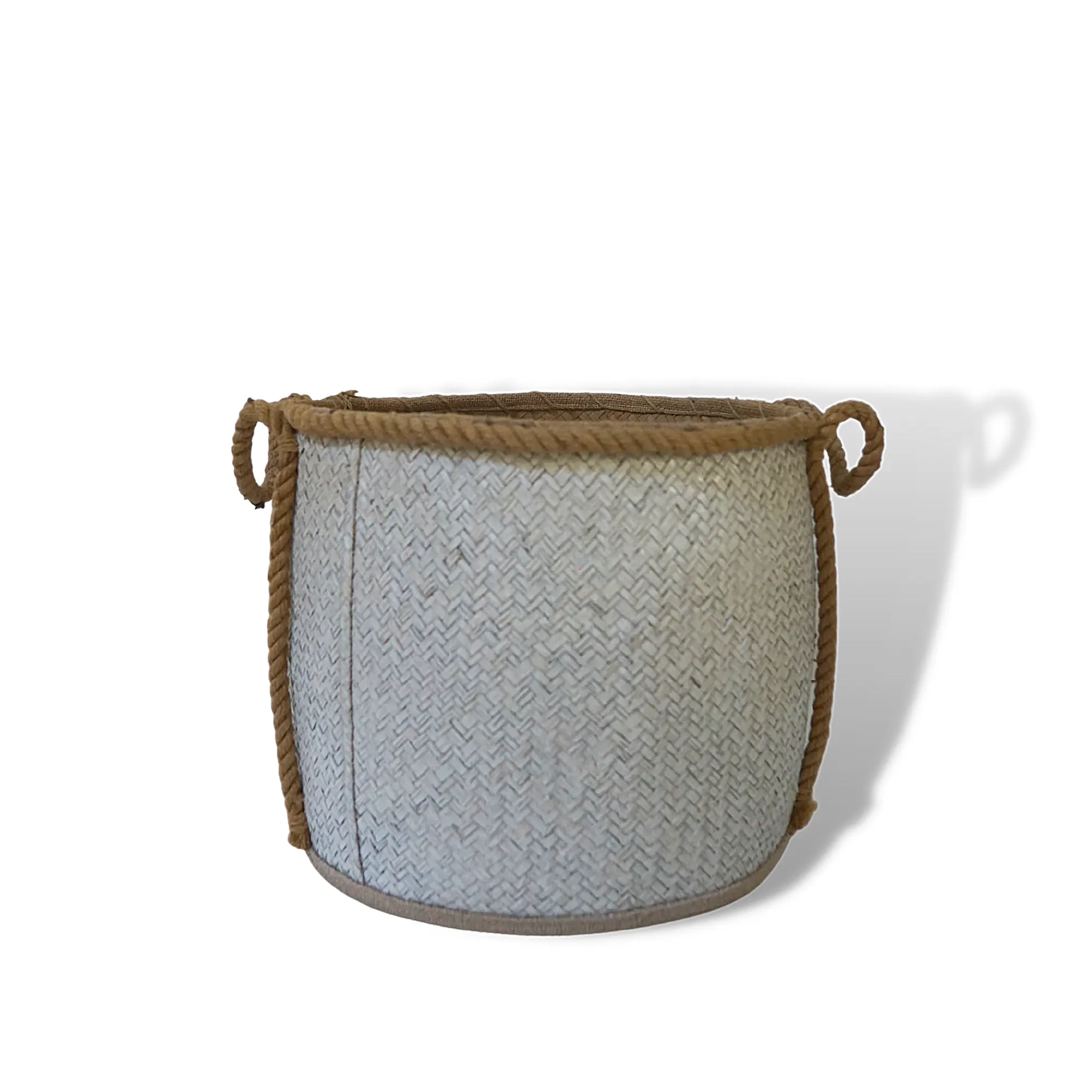 ARGE-cesta de bambú con cuerda de algodón, cesta con cuerda de algodón