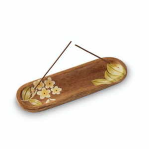 Porte-encens décoratif avec récupérateur de cendres, en bois massif naturel, forme ronde, cadeaux de Ramadan EID, porte-bâtonnets d'encens - Product Image 5
