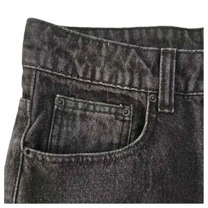 Jeans en denim pour homme, coupe droite, ample, classique, tendance 2024, jambe large, style streetwear, respirant, antistatique - Product Image 4