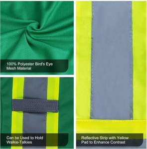 เสื้อยืดแขนยาวแบบแห้งเร็ว OEM สำหรับผู้ชายชุดทำงานก่อสร้างสะท้อนแสงมองเห็นได้ชัดเจนทำจากโพลีเอสเตอร์ - Product Image 5