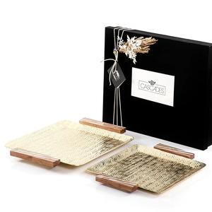 Round Shape Metal Cake Serving <b>Tray</b> Display Stand Wedding and Party Centerpiece Aluminum Cake Plate <b>Gold</b> Plated Serving <b>Tray</b> - Product Image 4